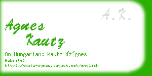 agnes kautz business card